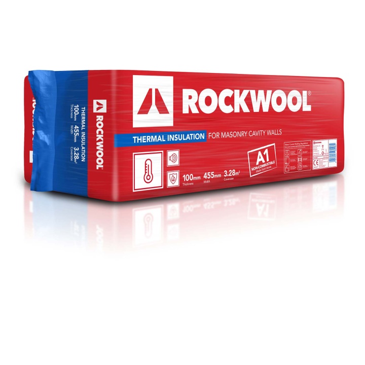 Rockwool Thermal Cavity Insulation 1200 x 455 x 100mm Pack 6 Covers 3.28m²