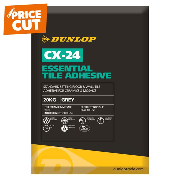 Dunlop CX-24 Essential Tile Adhesive Grey 20kg
