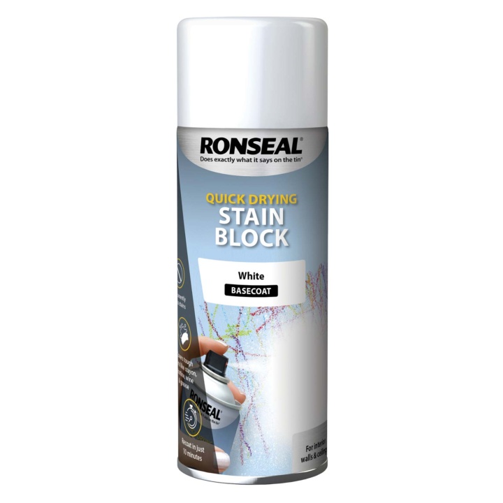 Ronseal Quick Drying Stain Block Aerosol White 400ml