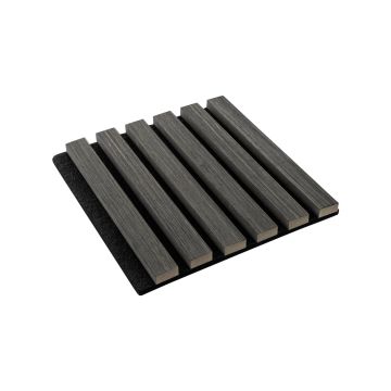 Acoustic Slat Wall Panel Dark Grey 2400 x 605mm 