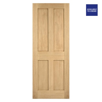 London 4 Panel Unfinished Oak Doors