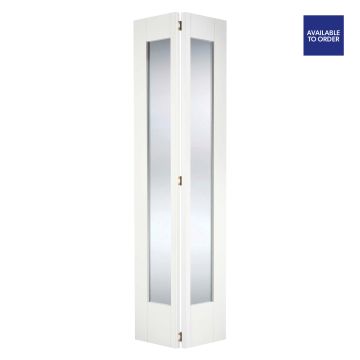 Pattern 10 Bifold Door Primed White 1981 x 762mm (6'6" x 2'6")