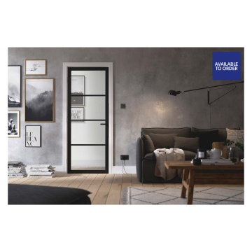Soho Glazed 4 Panel Primed Black Doors