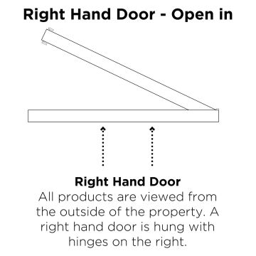Smart Security uPVC Front Door Small diamond Glass Hamburg White Right Hand Obscure Glass 920x2090mm