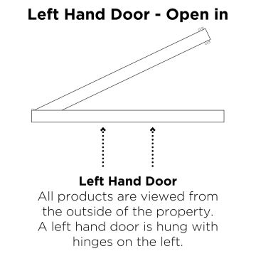 Smart Security uPVC Front Door 4 panel 2 Glass Kensington Grey/White Left Hand Obscure Glass 920x2090mm