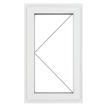 Crystal Left Hand Side Hung Clear Triple Glazed White uPVC Window