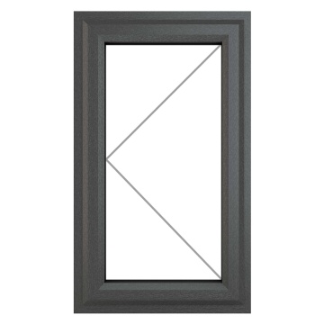 Crystal Left Hand Side Hung Clear Triple Glazed Grey/White uPVC Window 