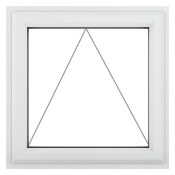 Crystal Top Hung Opening Clear Triple Glazed White uPVC Window