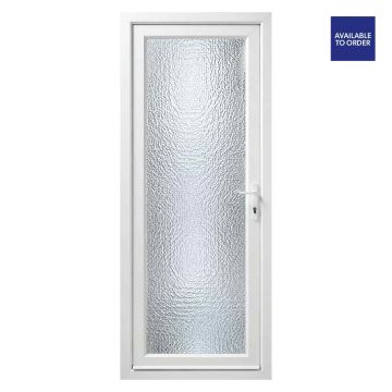 CWG Left Hand Obscure Triple Glazed Single White uPVC Door