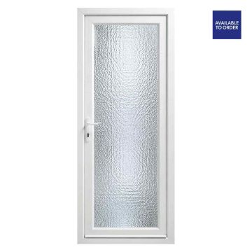 CWG Right Hand Obscure Triple Glazed Single White uPVC Door
