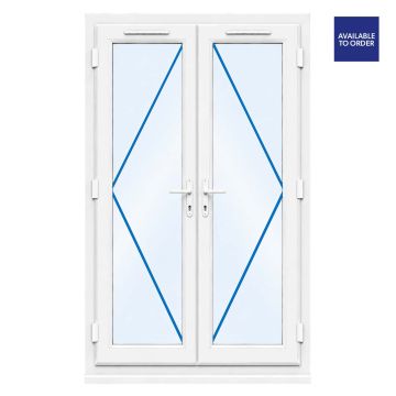 CWG Left Hand Master Clear Triple Glazed White uPVC French Doors