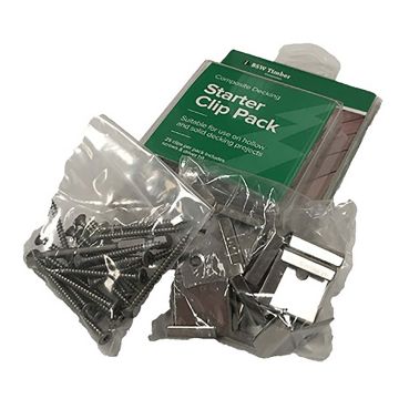 Composite Deck Board Hidden Starter Clip & Driver Bit Pack of 25