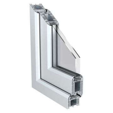 Smart Security Clear Glazed uPVC French Doors 1190 x 2085mm