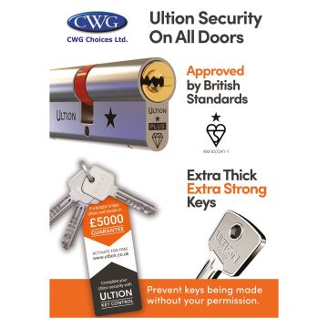 Smart Security Clear Glazed uPVC French Doors 1190 x 2085mm