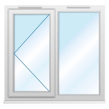 Smart Security Clear Glazed Left-Hung uPVC Window 1190 x 1040mm 