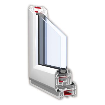 Smart Security Clear Glazed Left-Hung uPVC Window 1190 x 1040mm 