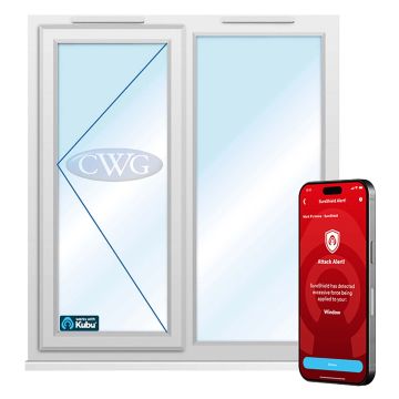 Smart Security Clear Glazed Left-Hung uPVC Window 1190 x 1190mm 