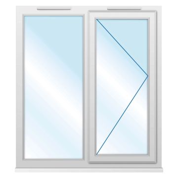 Smart Security Clear Glazed Right-Hung uPVC Window 1190 x 1190mm 