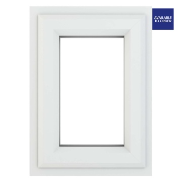 Crystal Top Hung Opening Clear Glazed White uPVC Window