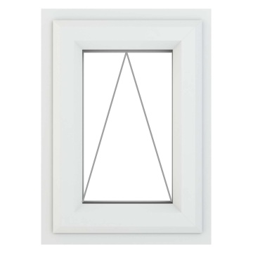 Crystal Top Hung Opening Clear Glazed White uPVC Window