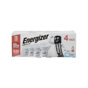 Energizer LED GU10 Cool White Spotlights 345LM 50° Pack of 4