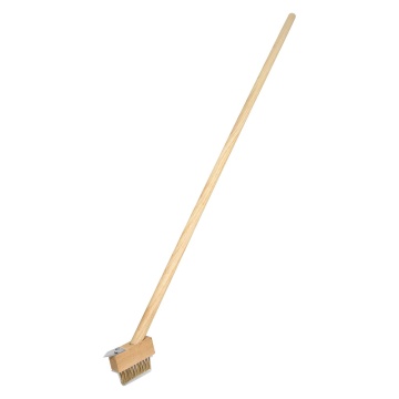 Patio Brush With Metal Scraper 