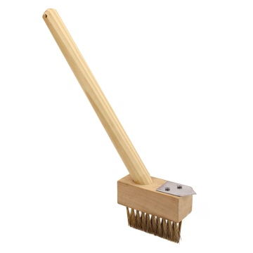 Patio Brush With Metal Scraper 