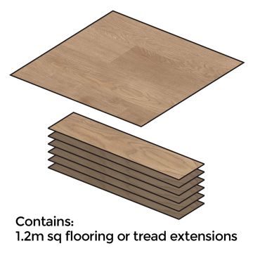 Kwikclad Floor / Extension Kit Tavolara Oak 1.2m²