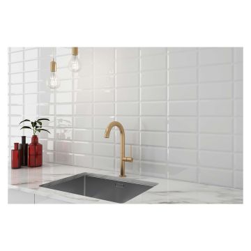 Metro Gloss White Ceramic Wall Tile 100 x 200mm