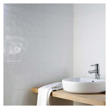 Bumpy Gloss White Ceramic Wall Tile 200 x 250mm