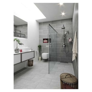 Grunge Matt Grey Porcelain Floor & Wall Tiles 300 x 600mm