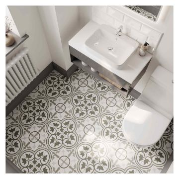 Leonardo Grey Pre-Scored Porcelain Floor & Wall Tile 450 x 450mm