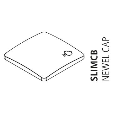 Slim Stair Newel Cap Black Iron