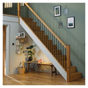 Slim Stair Half Newel Cap Black Iron