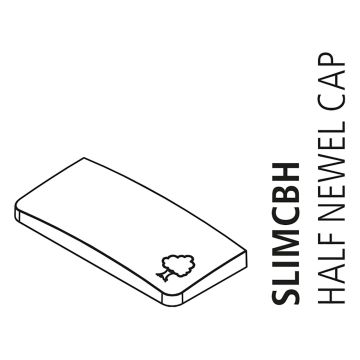 Slim Stair Half Newel Cap Black Iron