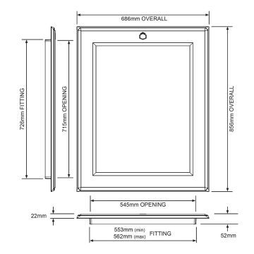Manthorpe GL250 Drop Down Loft Access Door