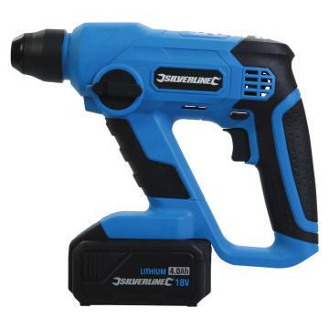 Silverline 18V SDS Plus Hammer Drill With 1 x 4Ah Li-Ion Battery & Charger