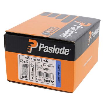 Paslode IM65A ANGLED Brad Fuel Pack F16 x 45mm Galvanised (Qty 2000 & 2 Fuel Cells)