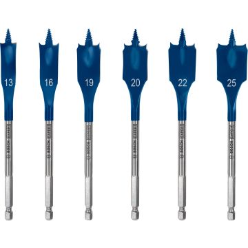 Bosch Expert 6pc Self Cut Speed Flat Bit Set