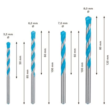 Bosch Expert 4pc Multi Construction Bit Set