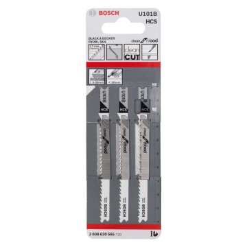 Jigsaw Blades For Wood U101b (Pk 3)