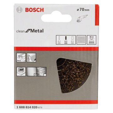 Crimped Brass Brush Wire Accessory M14 Cup