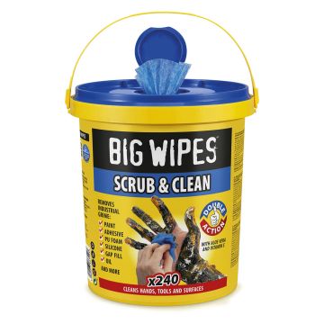 Big Wipes Scrub & Clean Wipe 240 Bucket