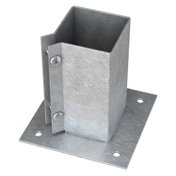 PowaPost 100mm Galvanised Bolt-Down Shoe