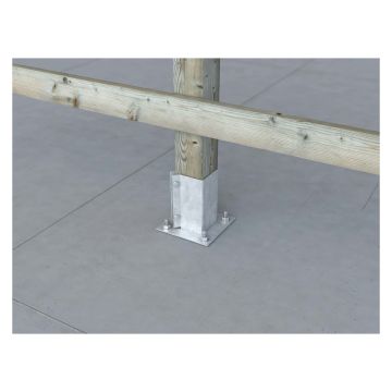 PowaPost 100mm Galvanised Bolt-Down Shoe