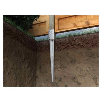Powapost 75mm Galvanised Drive-In Fence Post Spike