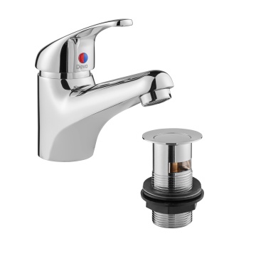 Deva Pisa Mono Basin Mixer Tap with Waste