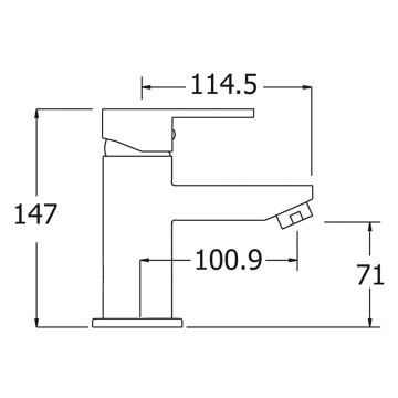 Deva Seville Mono Basin Mixer Tap with Waste