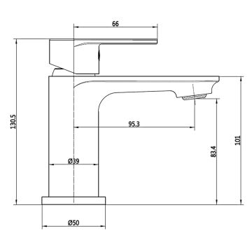 Deva Kiel Mini Mono Basin Mixer Tap with Waste