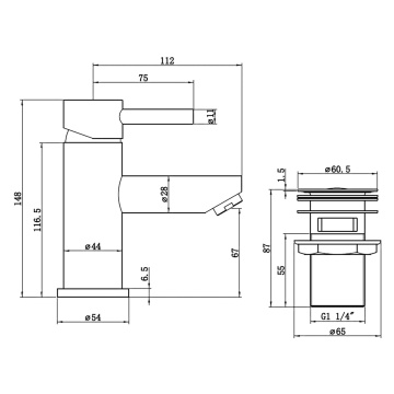 Deva Innsbruck Mini Mono Basin Mixer Tap with Waste